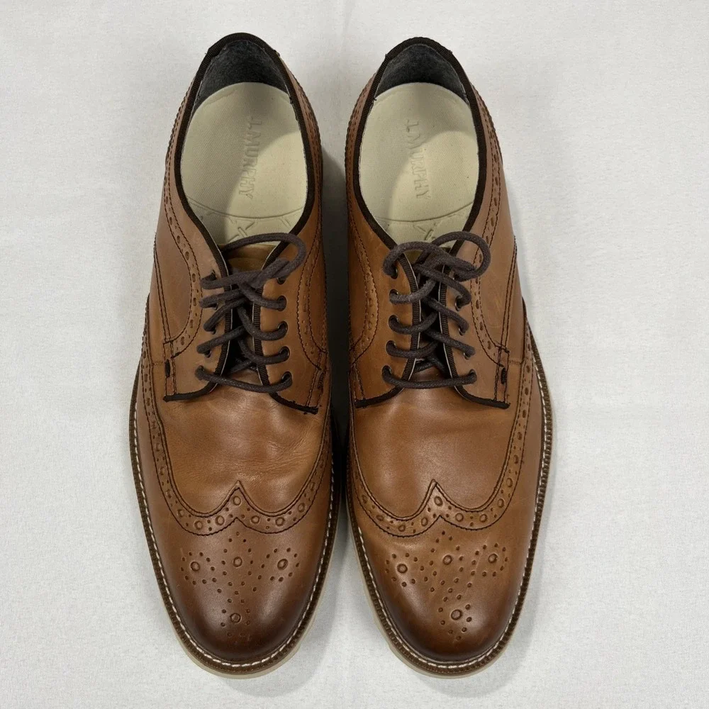 Johnston &‎ Murphy Mens Size 13 Tan Wingtip Casual Shoes 59-42115